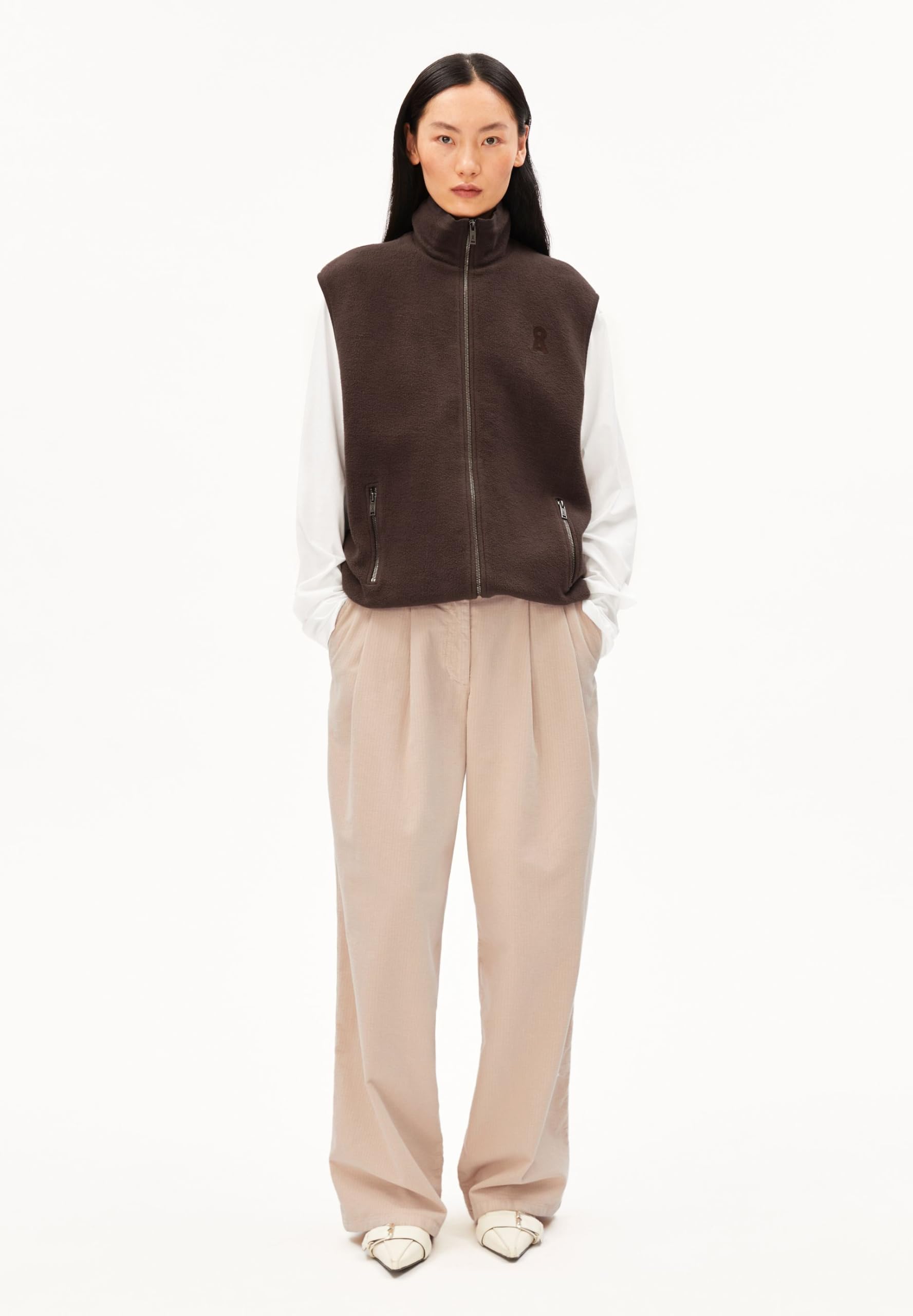 ARMEDANGELS Damen Weste aus Bio-Baumwolle COTTON FLEECE Oversized Fit
