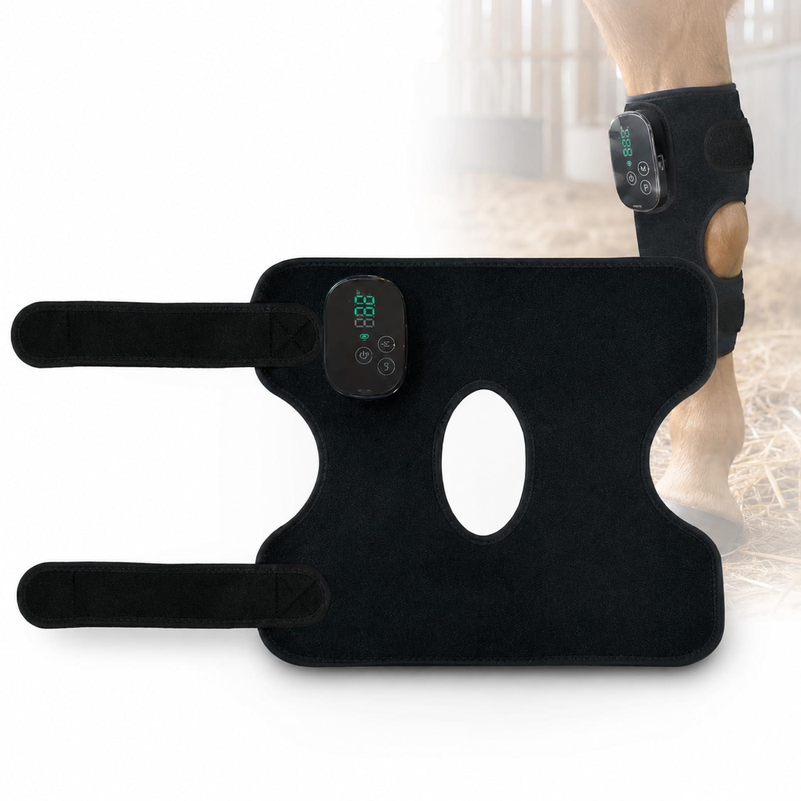 Terapia De Luz Roja Para Rodilla Y Pierna De Caballos, Envoltura De Luz Roja De 660 Nm E Infrarroja De 850 Nm, Correas Ajustables, 3 Niveles De Potencia Y Temporizador De 5 A 45 Minutos,