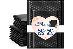 GSSUSA Bubble Mailer, 100 Pack Small Shipping Envelopes with Cute Padded Envelope...