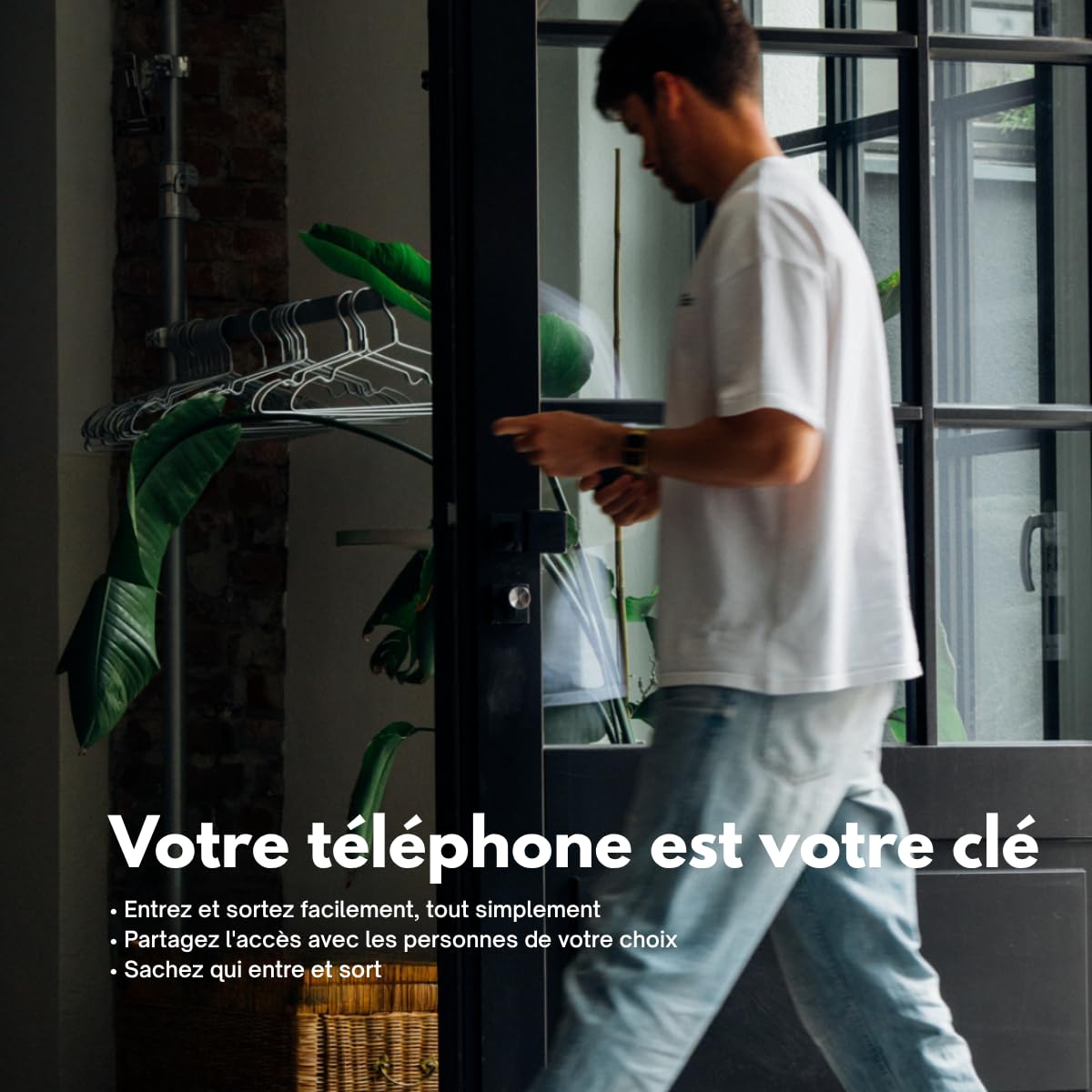 Bold Elite SX33 Smart Lock - Serrure connectée – Bluetooth & Wi-Fi – Installation facile – Contrôle via application - Compatible avec Matter, Homey et Google – Argenté