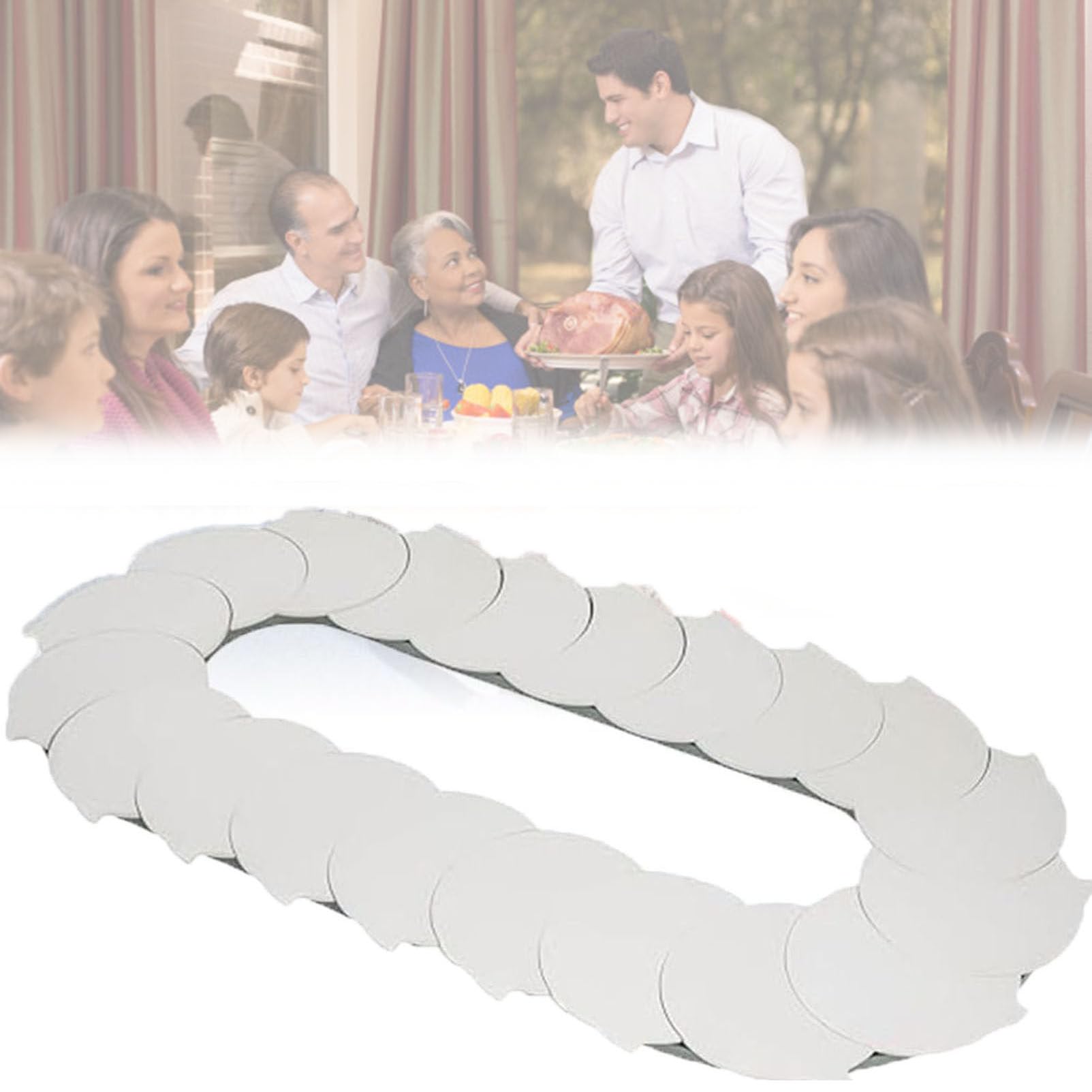 360° handmatig draaibare verstelbare eettafel roterende voedseldraaitafel Voedselserveertrein voor eettafel Eettafel met verstelbare lengte,White-1.2m/3.9ft 360° handmatig draaibare verstelbare eettafel roterende voedseldraaitafel Voedselserveertrein voor eettafel Eettafel met verstelbare lengte,White-1.2m/3.9ft