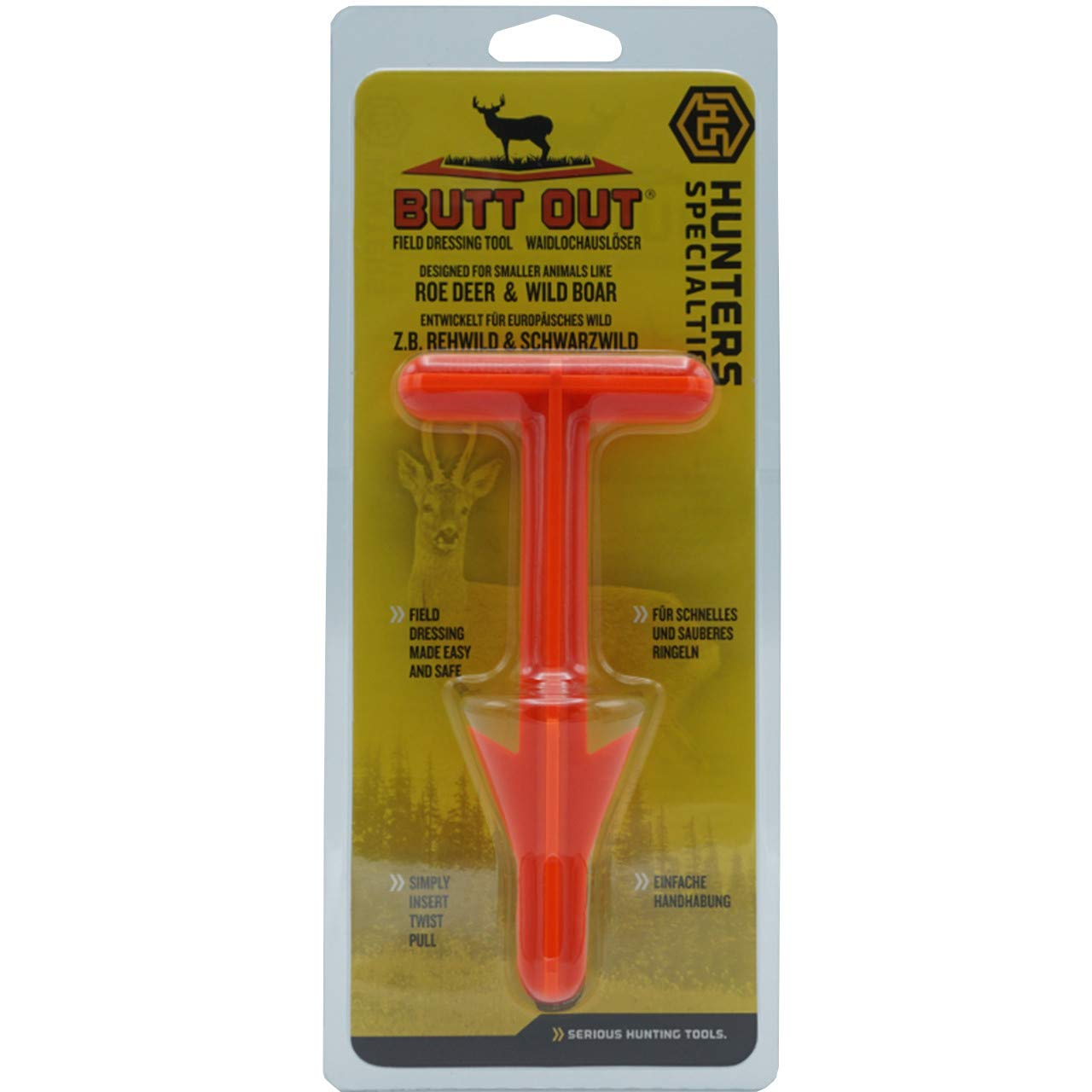 Hunters Specialities Butt Out wypychacz do otworów w talii pomoc do nawijania kółek z tworzywa sztucznego