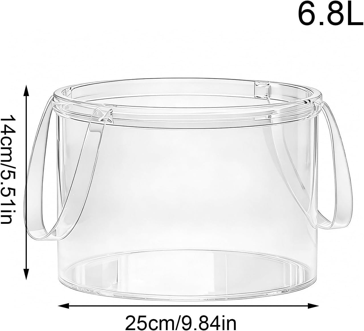 Laundry Basin, with Sturdy Leak-Proof Build, 25x14x2cm, Transparent Portable Wash Bucket, Folding Laundry Bucket, Space Saving Design, Camping, Travel, Vegetables, Fruits, Snacks, Clothes