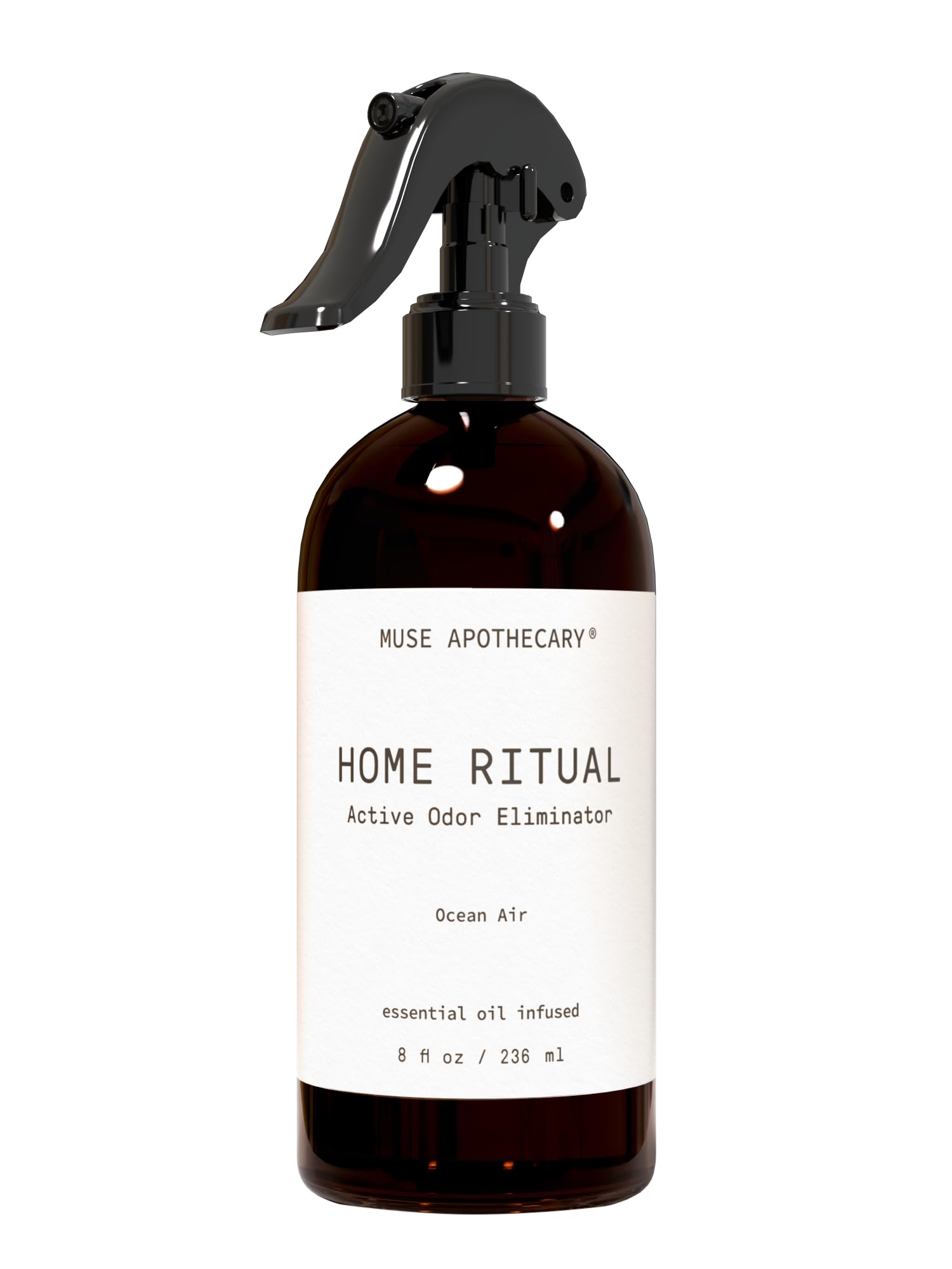 Muse Apothecary Home Ritual Active Odor Eliminator Spray - Furniture Deodorizer Spray & Bathroom Odor Eliminator for Home - Essential Oil Air Freshener - 8oz, Ocean Air