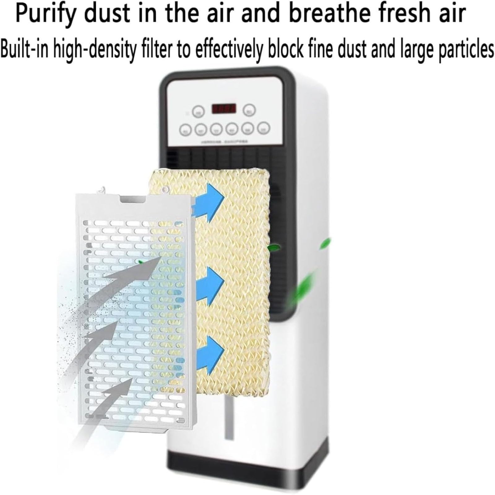 Aire Acondicionado Portátil, Climatizador Evaporativo con Mando A Distancia: Aparato con Doble Función De Refrigeración Y Calefacción, Ideal para Habitaciones, Oficinas Y Acampadas