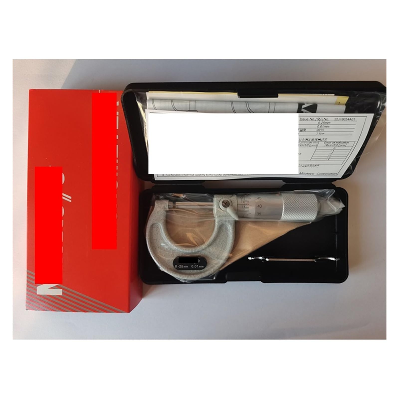 Outside Micrometers，Range 0-25/25-50/50-75/75-100/100-125/125-150/150-175/175-200mm 0.01mm,103-137 103-138 103-139(0-25 0.01mm)