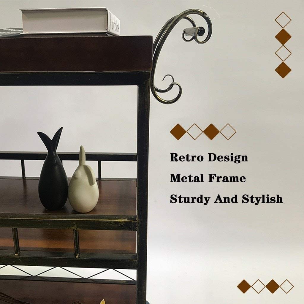 Carrito para vinos de 3 Niveles con Ruedas, Ideal para cocinas domésticas. Botellero, Carrito de Servicio, aparador o salón de Belleza hoteles o Salones de Belleza.