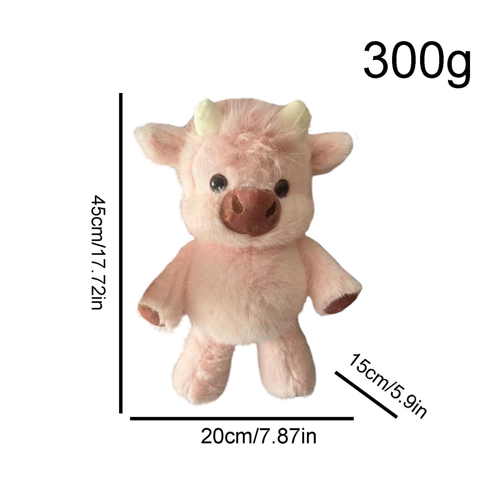 Peluche Muccas Che Corre, 45CM Peluche Di Muccas Delle Highlands, Adorabile Morbido Pelosa M-ucca Peluches Che Corre Animale, Alleviare Stress Animale Bambola Bovini Delle Highlands Peluches Cuscini