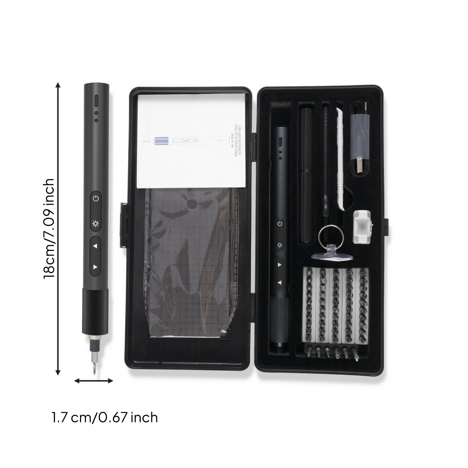 Kit Herramientas Reparación Electrónica Recargable Kit Reparación Electrónica Magnético Herramienta para Técnicos