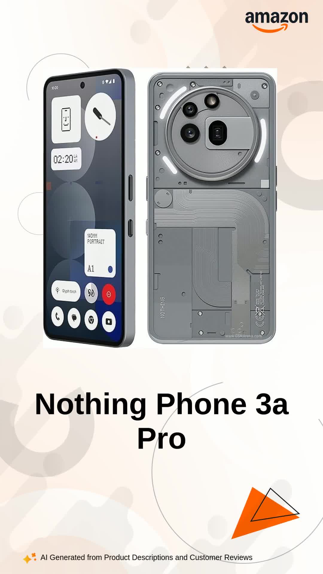 Nothing Phone (3a) Pro 5G (Grey, 12GB RAM + 256GB Storage