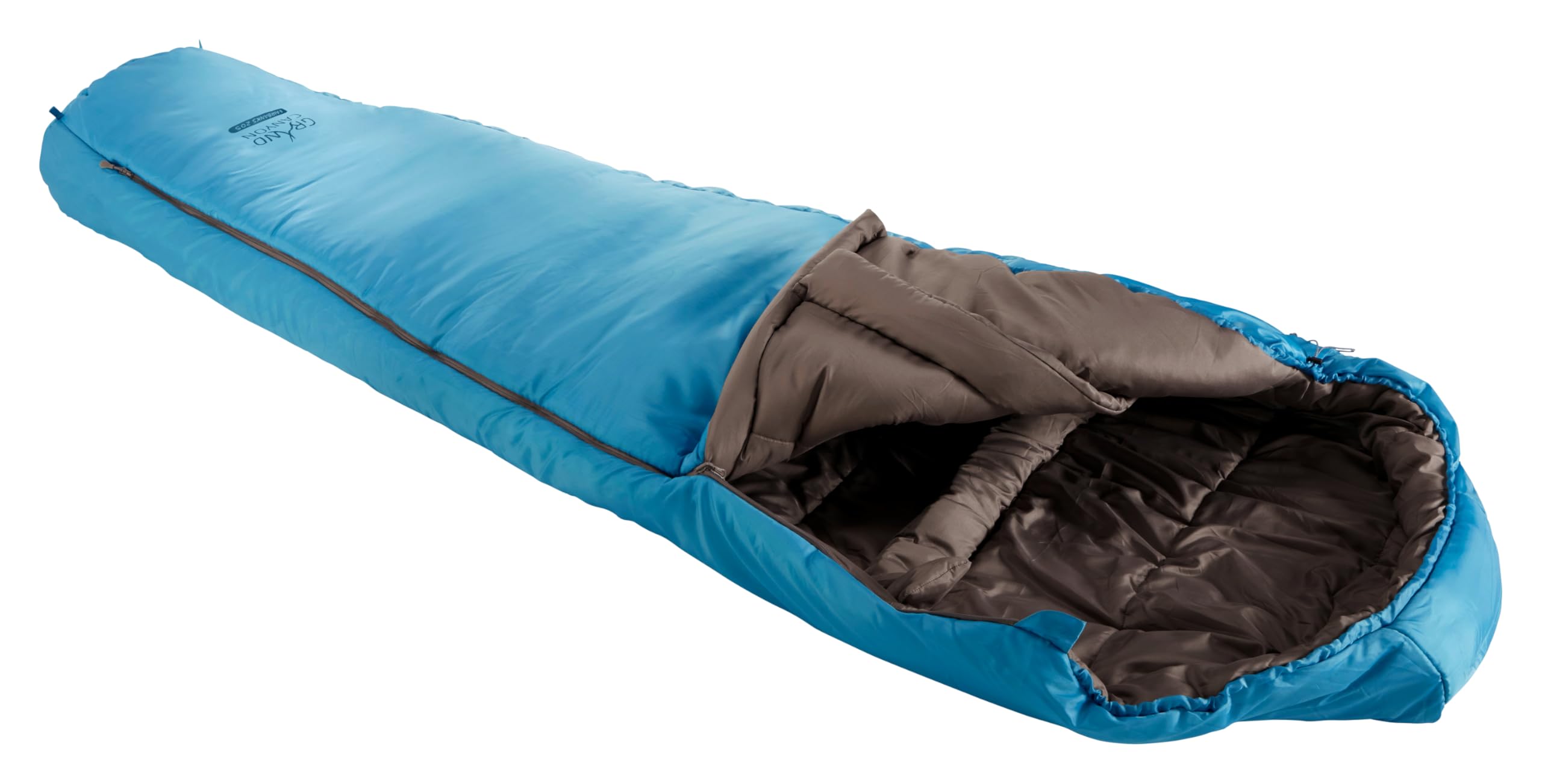 GRAND CANYON Schlafsack Fairbanks 190 SACCO A Pelo A MUMMIA – Caldo sacco a Pelo a mummia per 3 stagioni Con Fondo impermeabile per campeggio e attività all'aperto Caneel Bay, Einheitsgrösse