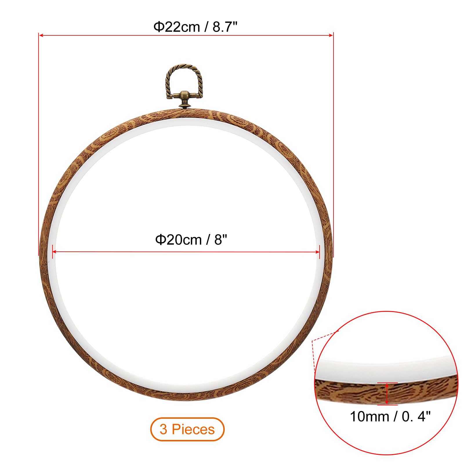 PATIKIL 8inch Embroidery Hoops - Image 2