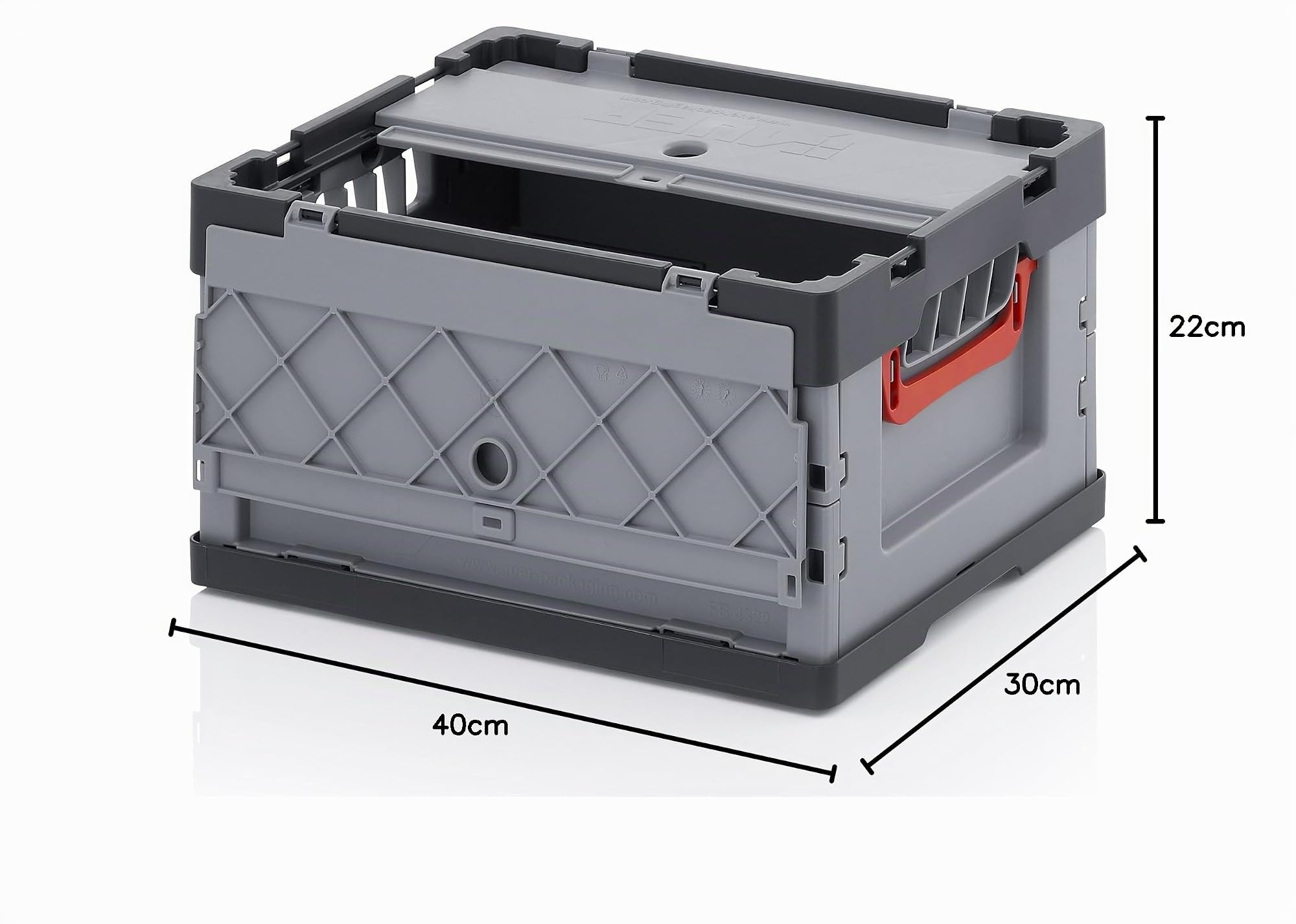 Auer Packaging 2x Profi Faltbox 40 x 30 x 22 mit Deckel