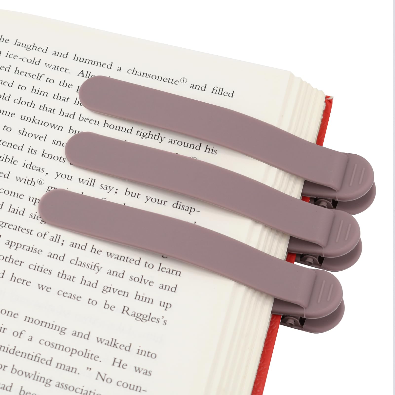 SMUK 3pcs Bookmarks for Reading Women, Automatic Silicone Book Marks for Book Lovers Men Women Teens, Unique Book Page Markers Holder Book Reading Accessories Gifts
