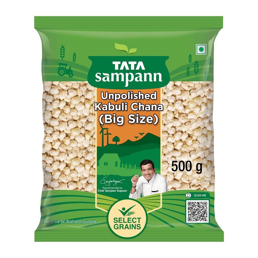 Tata Sampann Unpolished Kabuli Chana (Big Size), 500g-image-42
