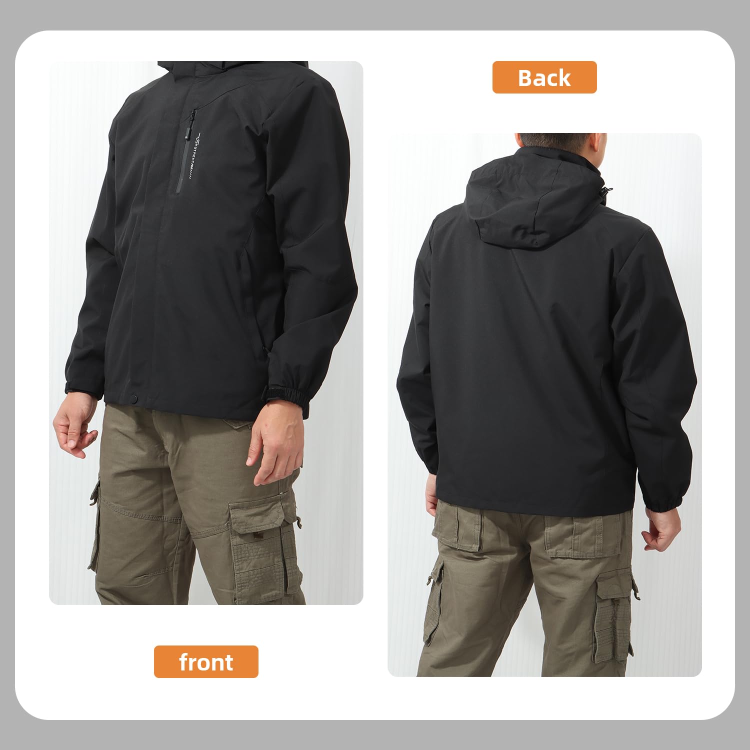 Chaquetas Impermeables para Exteriores para Hombre Abrigo Ligero para La Lluvia Senderismo Ciclismo Chaqueta Cortavientos Ropa Deportiva para Primavera y Otoño