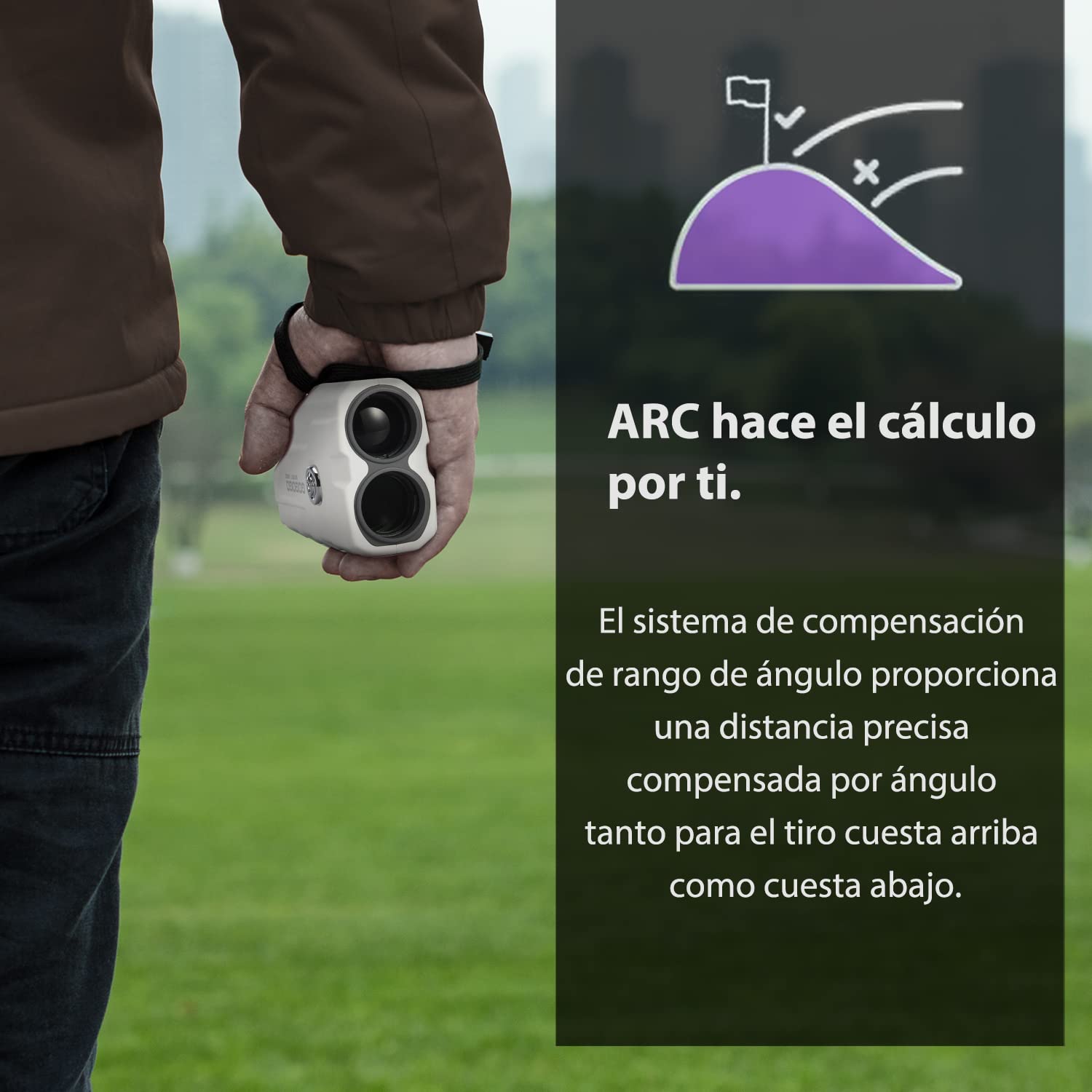 Gogogo Sport Vpro Telémetro Golf Caza 823 M/Yardas Imán, Recargable Medidor Laser Golf 3 Modos para Pendiente Off/ON y Vibración de Bloqueo de Bandera, Escaneo, Velocidad, Pantalla HD Precisión ±1yd