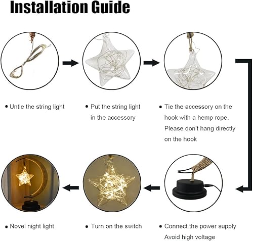 Miniatura 5 de GUOCHENG Lámpara lunar encantada en forma de luna, lámpara de mesa con forma de luna, luz LED de media luna mágica, decoración mágica de luna,