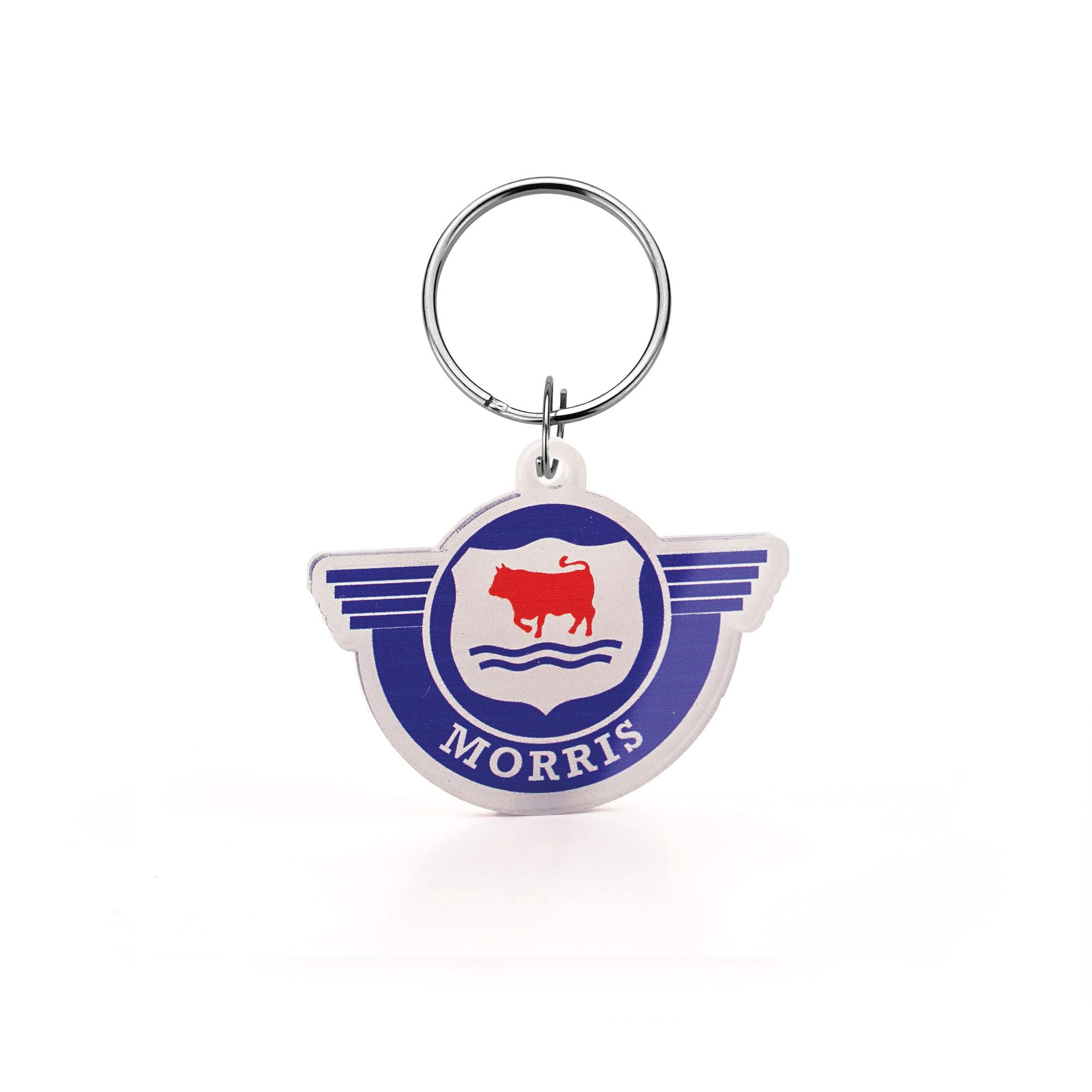 British Motor Heritage Unisex Clear Morris Badge Keyring Classic British Car Keychain Official Licenced Product (Plain Packaging)