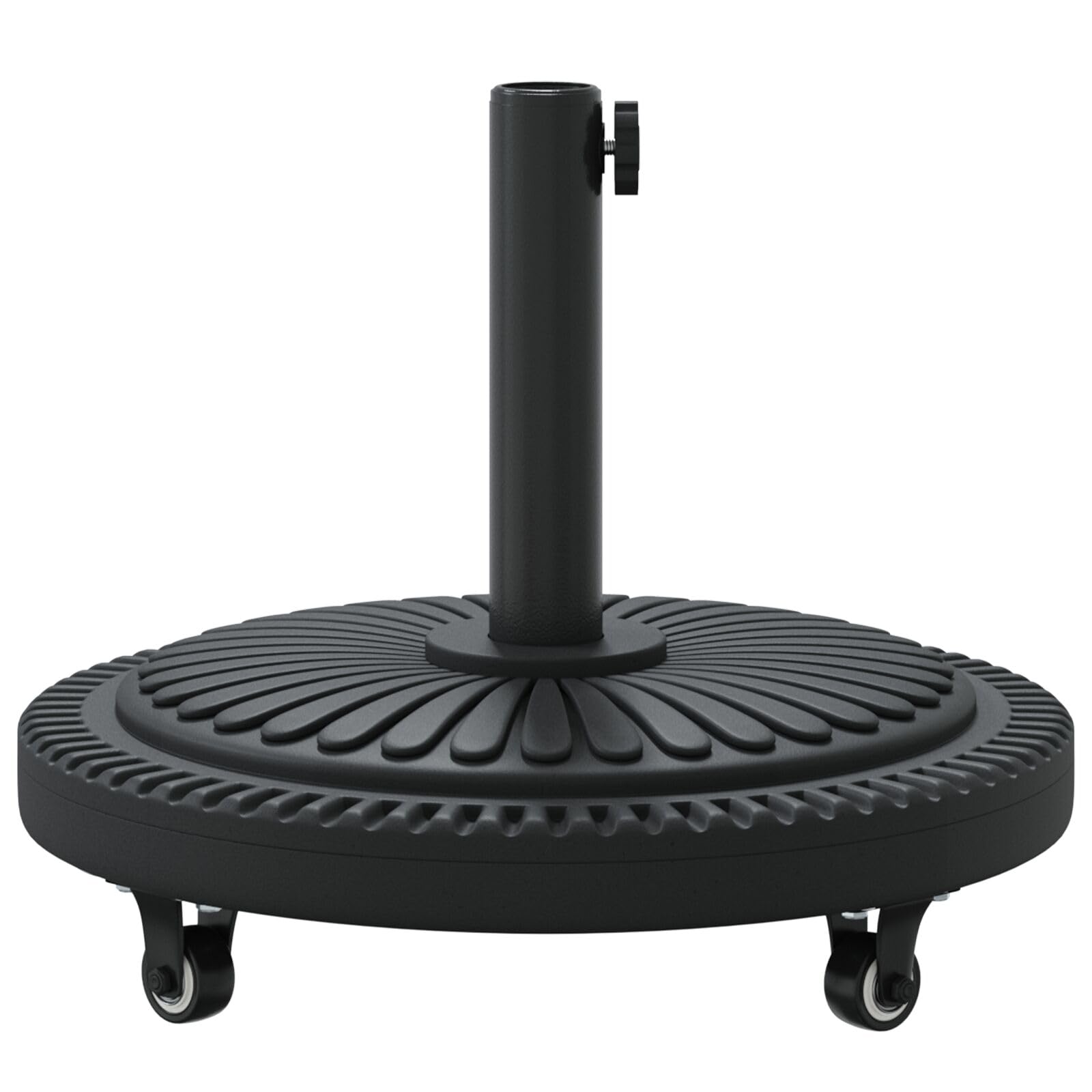 vidaXL Sonnenschirmständer mit Rollen für Ø38-48 mm Stangen, 13 kg Schwerer und stilvoller Metallständer. Bietet UV-Schutz und ist perfekt für Balkon oder Garten. Super für deinen Sonnenschirm!