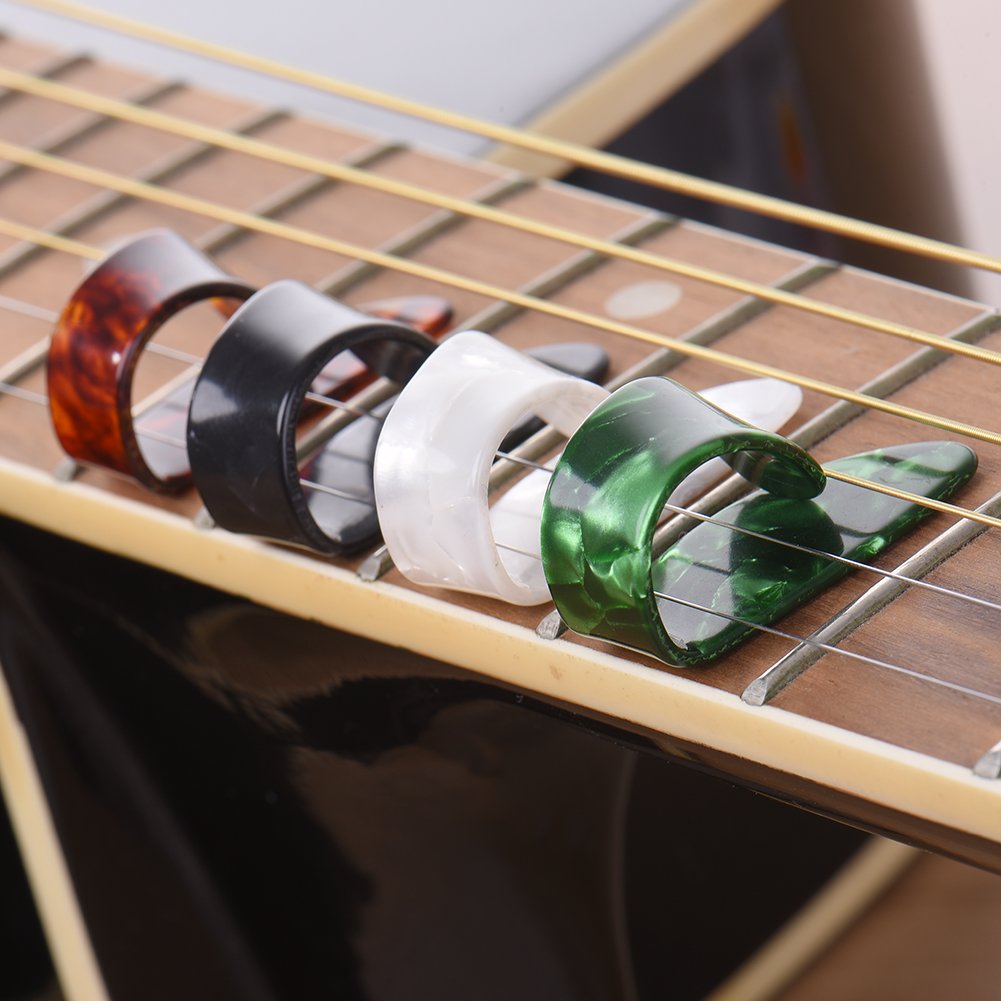 RuiJOTWAT Stainless steel index finger guitar pick, thumb finger, celluloid guitar finger cover - Image 3