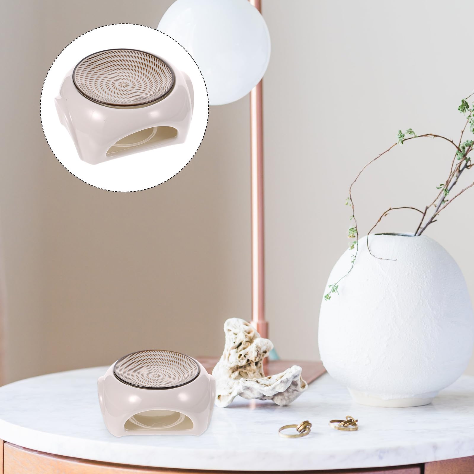 Alasum Duftlampe Schneller Duftfreisetzung Einfache Bedienung Ätherische Öle für Keramik mit und für Schlafzimmer und Spa Aromatherapie