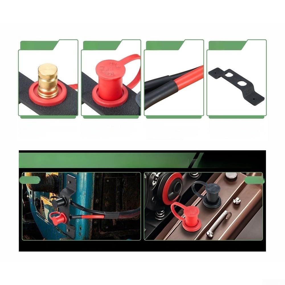 Câble de démarrage 4AWG de 127 cm avec bornes en cuivre pur et support isolé en PVC pour véhicules lourds