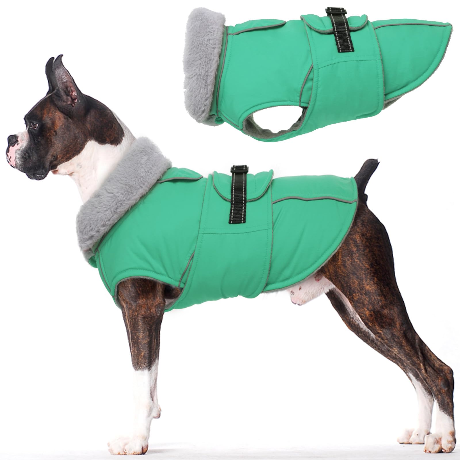 Lelepet Warm Coats and Jackets for Dogs Waterproof Winter Dog Coat for Cold Weather Reflective Dog Puffer Jacket