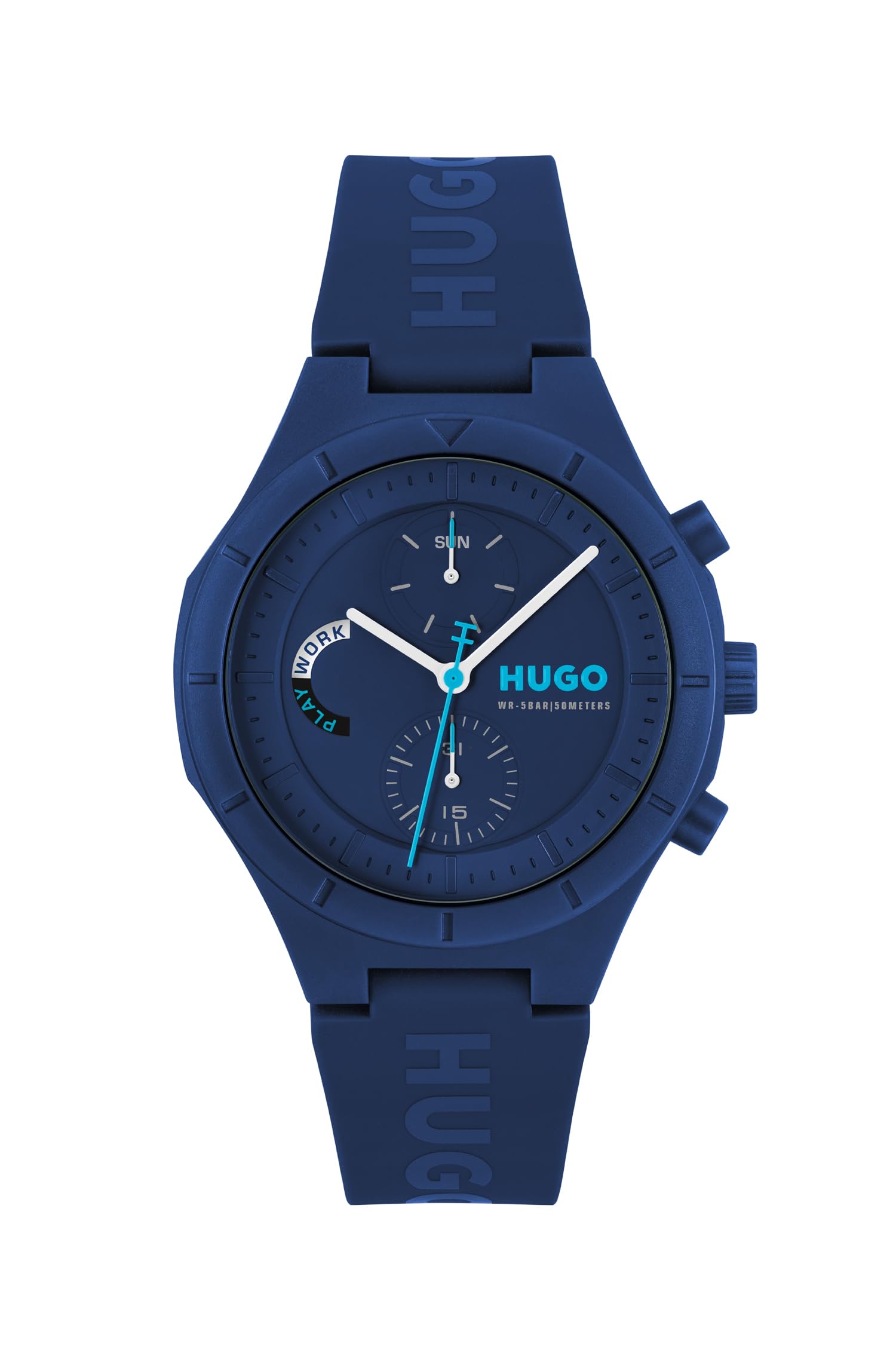 HUGO Men's #LIT Multi Watch – Lightweight TR90 Case, Multifunction Movement, Bold and Playful Design, Quartz Accuracy, Stylish Everyday Wear - Gift for Him