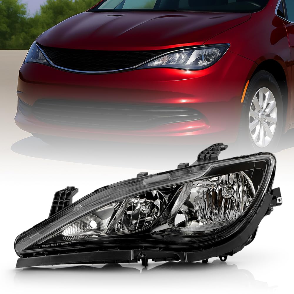 KEEKPO - Compatible with 2017-2020 Chrysler Pacifica Halogen Reflector Headlight Headlamp Replacement Left Driver Side