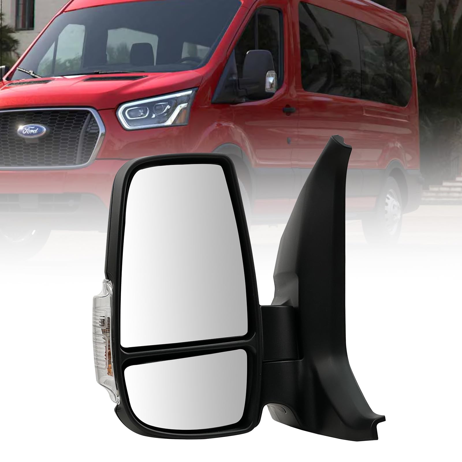 Außenspiegel für TRANSIT V363 baujahr 2020 2021 2022 2023 2024 2025 Spiegel Elektrisch Beheizbar Mit Blinker 16w Links Fahrerseite 6 pin Kurzarm