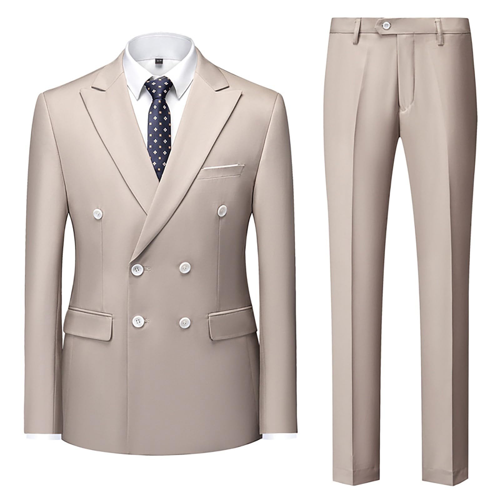 Anzüge für Herren 2 Teilig Herren Anzug Stretch Herrenanzug Slim Fit Business Hochzeitsanzug 2 Knopf Modern Anzüge Klassischer Sakko Anzughose Sportlich Herrenanzug für Business Hochzeit