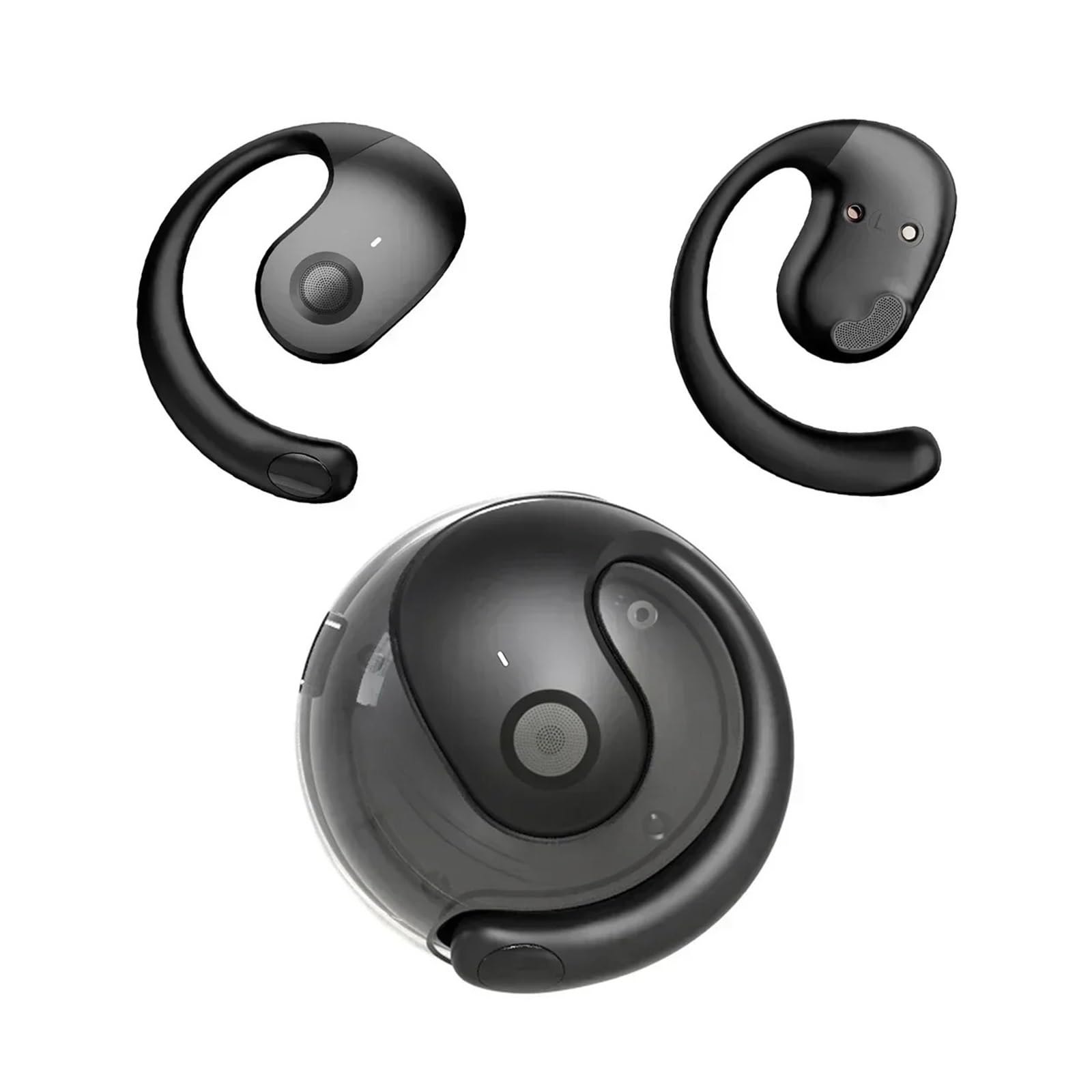 Auricolari for traduzione - 144 lingue e accenti, cuffie in tempo reale con custodia di ricarica di tipo C, ideali for i viaggi(Black)