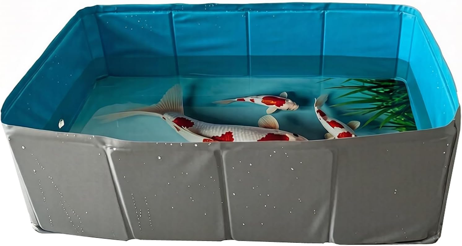 Foldable Pet Bath Tub for Dogs & Cats - Portable Collapsible Grooming Tub with Drain Hole, Non-Inflatable Waterproof Washing Basin & Pool for Bathing Small to Medium Pets, Indoor Outdoor Use