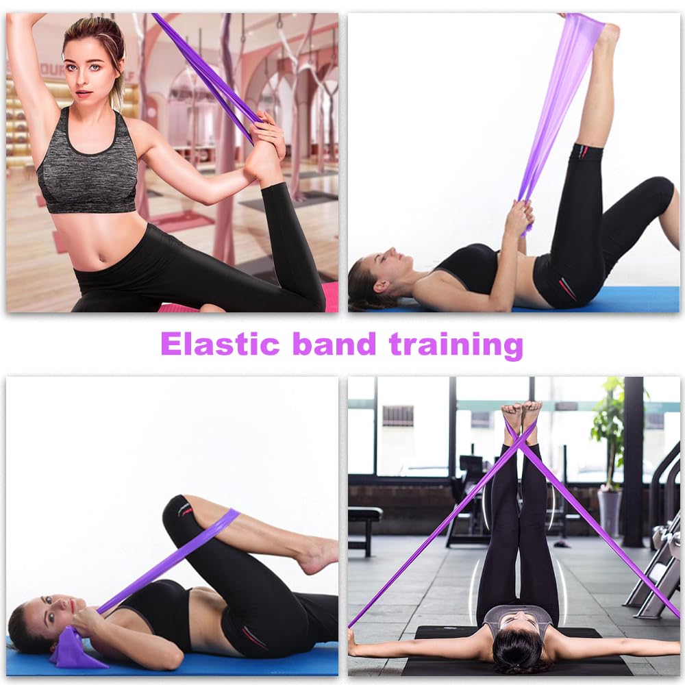 Set di Anelli per Pilates, 5PCS Kit di Anelli per Pilates, Pilates Essentials Kit, Inclusi L'anello di Pilates, Cerchia di Pilates, Palla Yoga, Cinghia Yoga E Fascia Fitness, per Esercizi