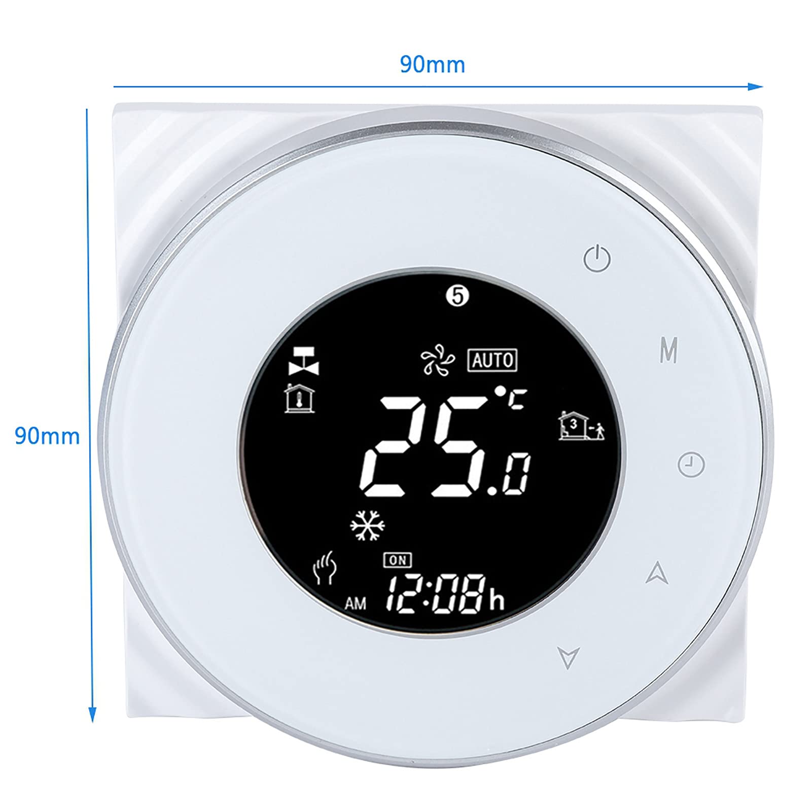 Controlador de Temperatura WiFi Sustvita, termostato de Pantalla táctil LCD programable para calefacción de Piso eléctrico con Acceso Remoto