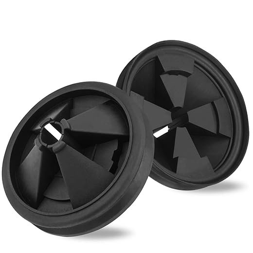 Garbage Disposal Splash Guard, 2 Pack Upgraded EPDM Rubber Drain Insert for InSinkErator Evolution Series 3 3/8" QCB-AM Sink Baffle Drain Cover Removable Quiet Collar EPDM Strainer Insert Parts