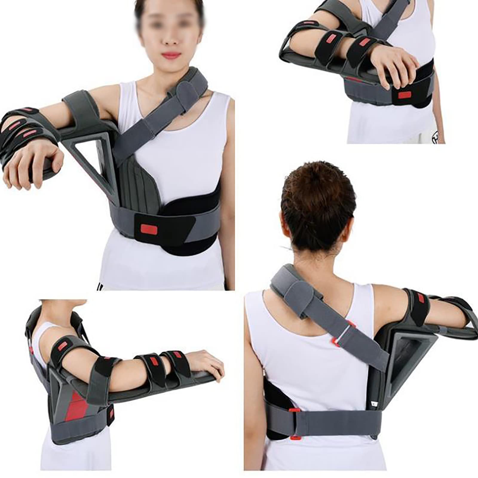 Órtesis de abducción de Hombro para Adultos, Soporte de fijación de Fractura humeral Ajustable, Soporte Fijo de abducción de Hombro, para Fractura de Brazo Roto, dislocación humeral de Hombro
