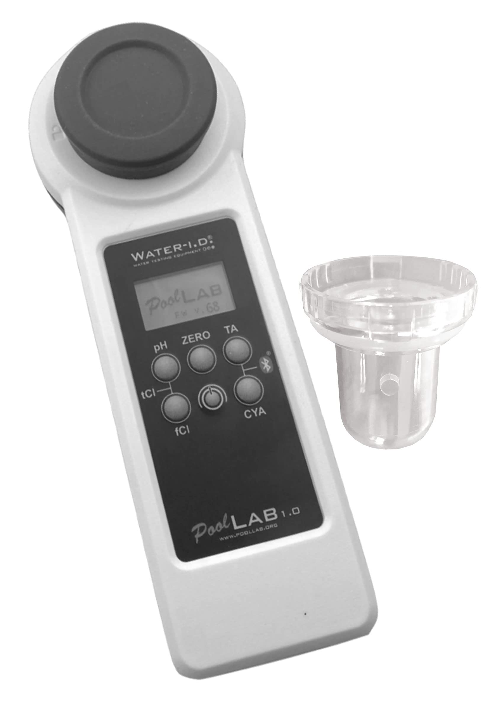 MediMuc Edición especial: 13 en 1 PoolLab 1.0 - Photometer electrónico - Fotómetro con 70 tabletas de prueba y cubeta extra