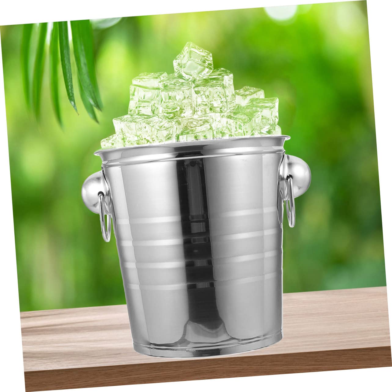 COLLBATH Secchiello Portaghiaccio Doppio Manico 7l in Acciaio Inox Argent