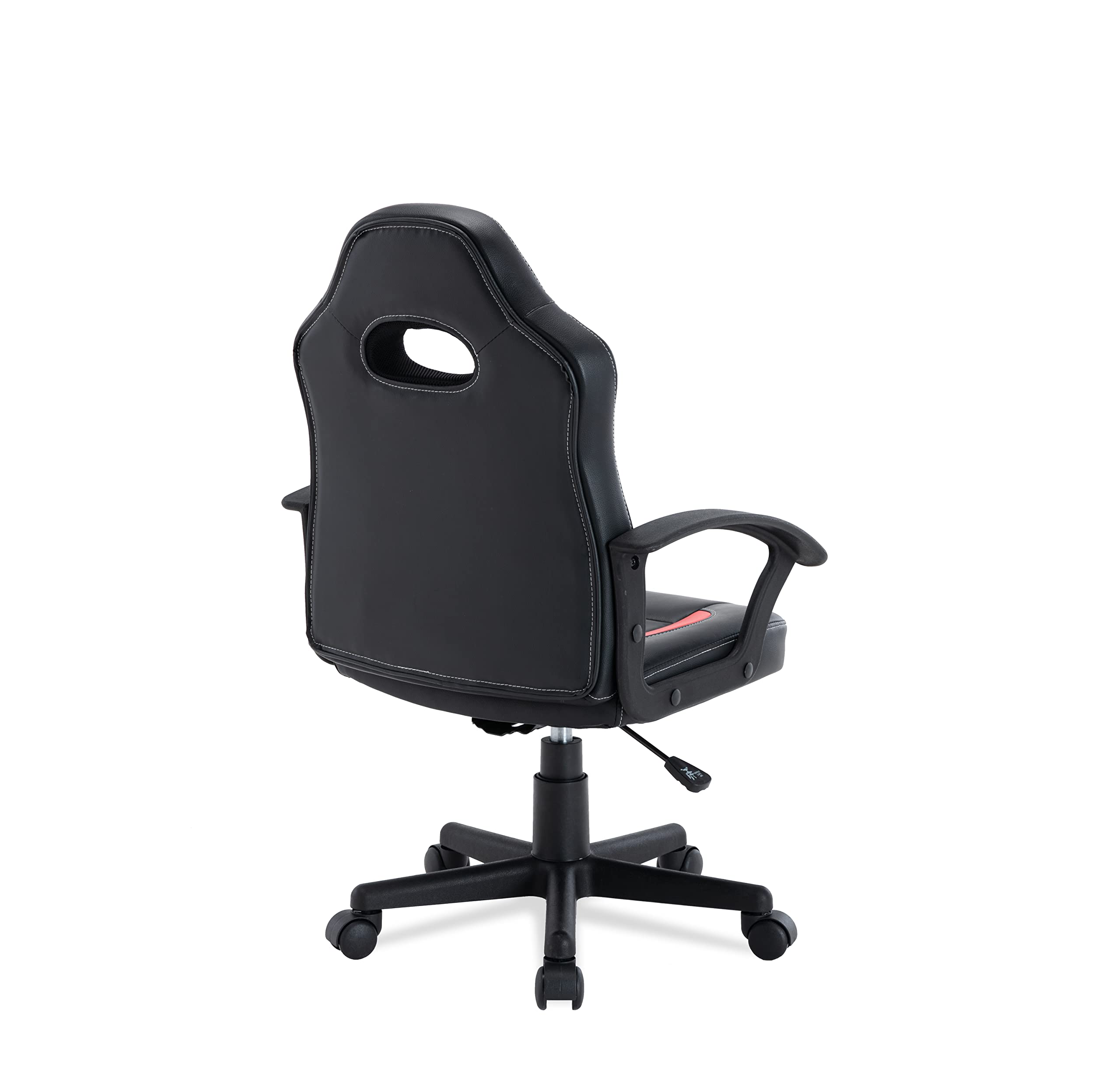 La Silla Española Alcoy Sedia, Pelle Sintetica Plastica, Nero-Rosso, Pequeño