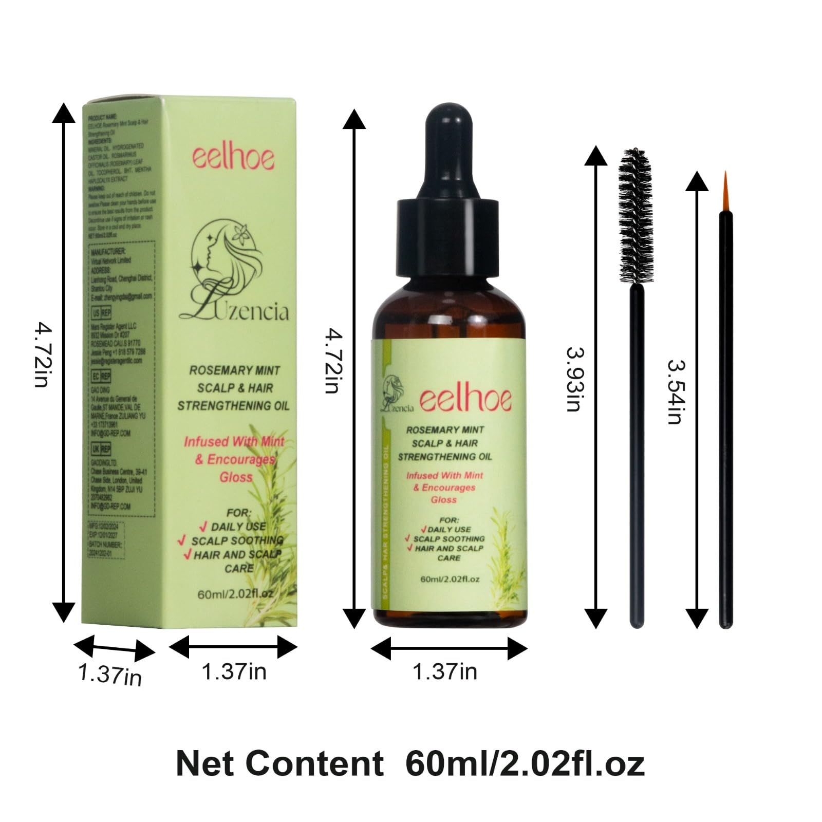 HAIR GROWTH OIL-NATURAL HAIR -REGROWTH TREATMENT FOR STRONGER, THICKER AND LONGER HAIR - NOURISHING SCALP TREATMENT FOR HAIR LOSS AND THINNING HAIR