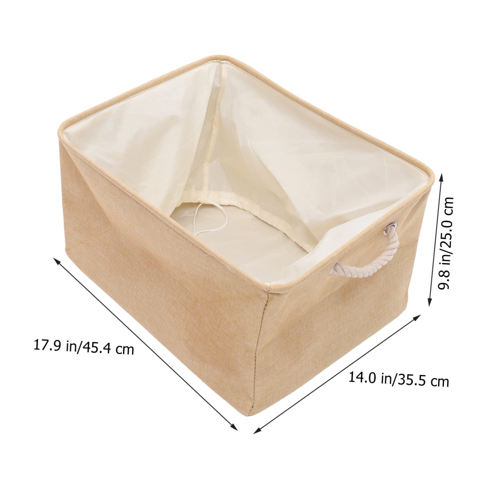 Cesto Portaoggetti Traspirante e Facile da Usare Grande Capacità Beige Design Creativo e Pieghevole per Organizzare Giochi e Cosmetici