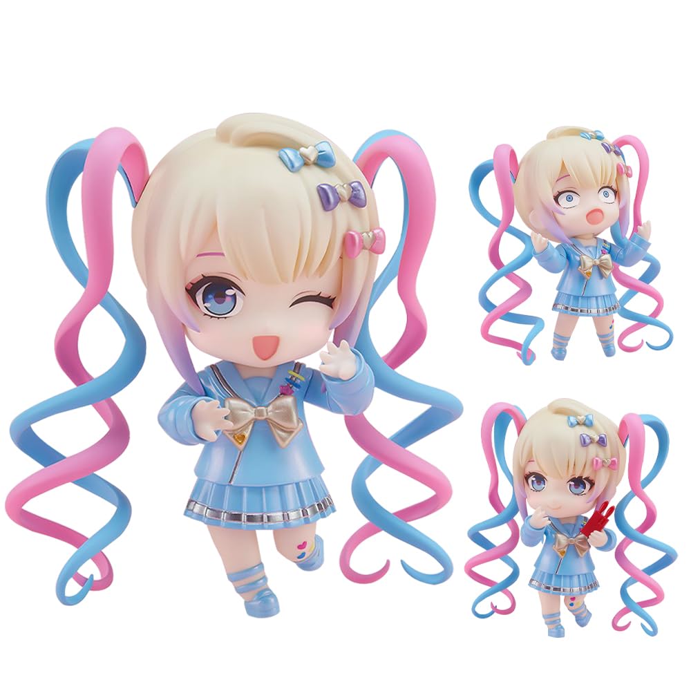 Zhongkaihua Nerdy Girl Overdose Figure KAnge Action Figure with Accessories Mini Statue KAnge Movable and Changeable Face Figurine PVC Model Desktop Ornaments