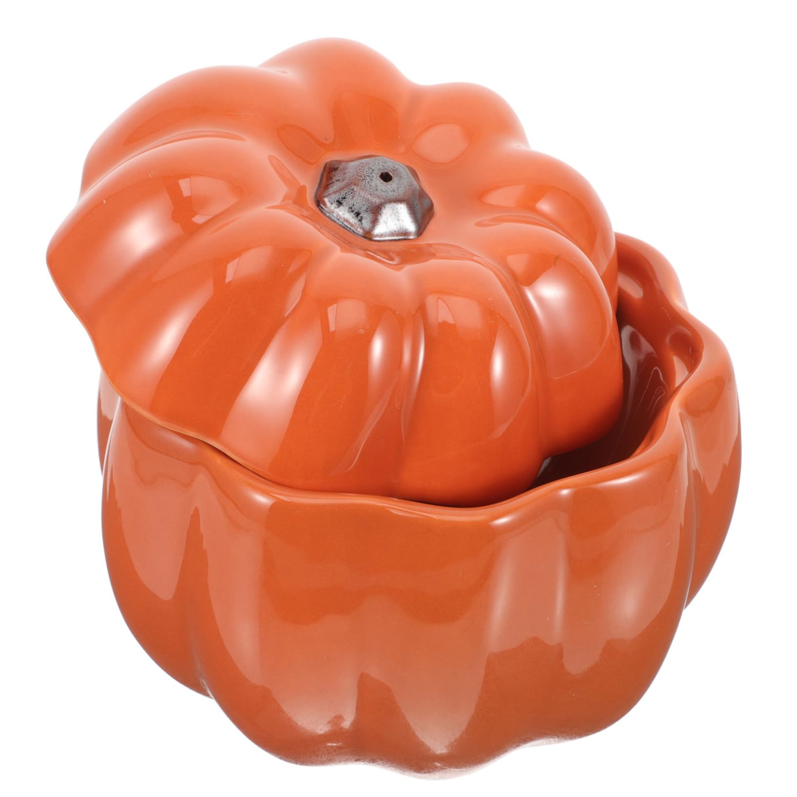 SEWOART Pumpkin Shaped Ceramic Cat and Dog Feeding Bowl Elevated Pet Food and Water Dish for Cats and Dogs Stylish Design for Pet Food Container and Feeding Supplies