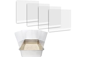 4Pcs Cat Litter Box Pee Shield Splash Guard Easy Clean Litter Box