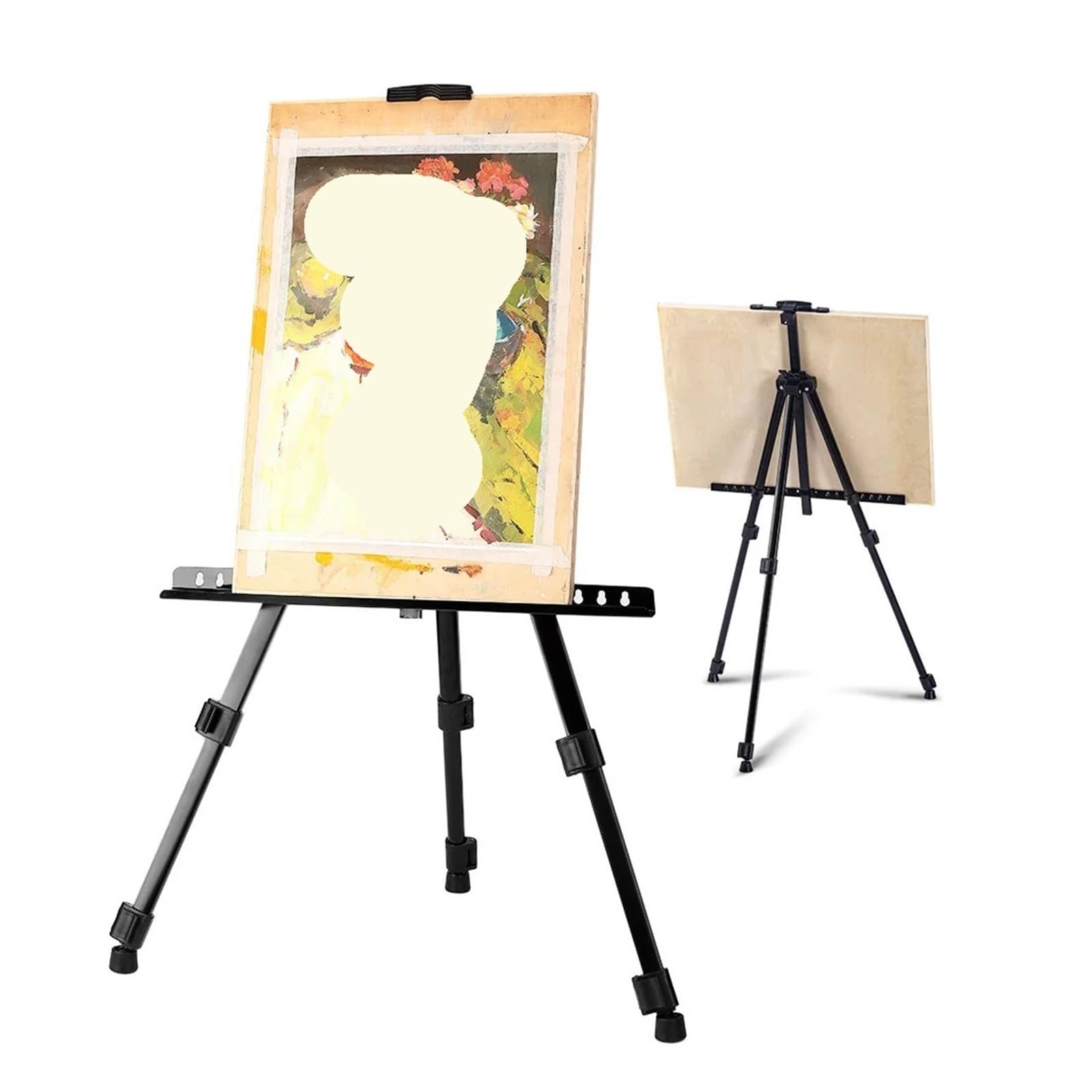 Supporto portatile for tavolo da disegno termoretraibile, treppiede pieghevole, altezza regolabile, strumenti for schizzi di materiali artistici, 160 cm(Aluminum silvery)