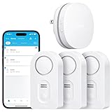 Govee Wifi Water Leak Detector 3 Packs, Leak Alert With Remotely Email/App Push And Sound Alarm, Smart Water Sensor With 100Db Adjustable Alarm, Suit For Home And Basement 3 Sensor + Gateway