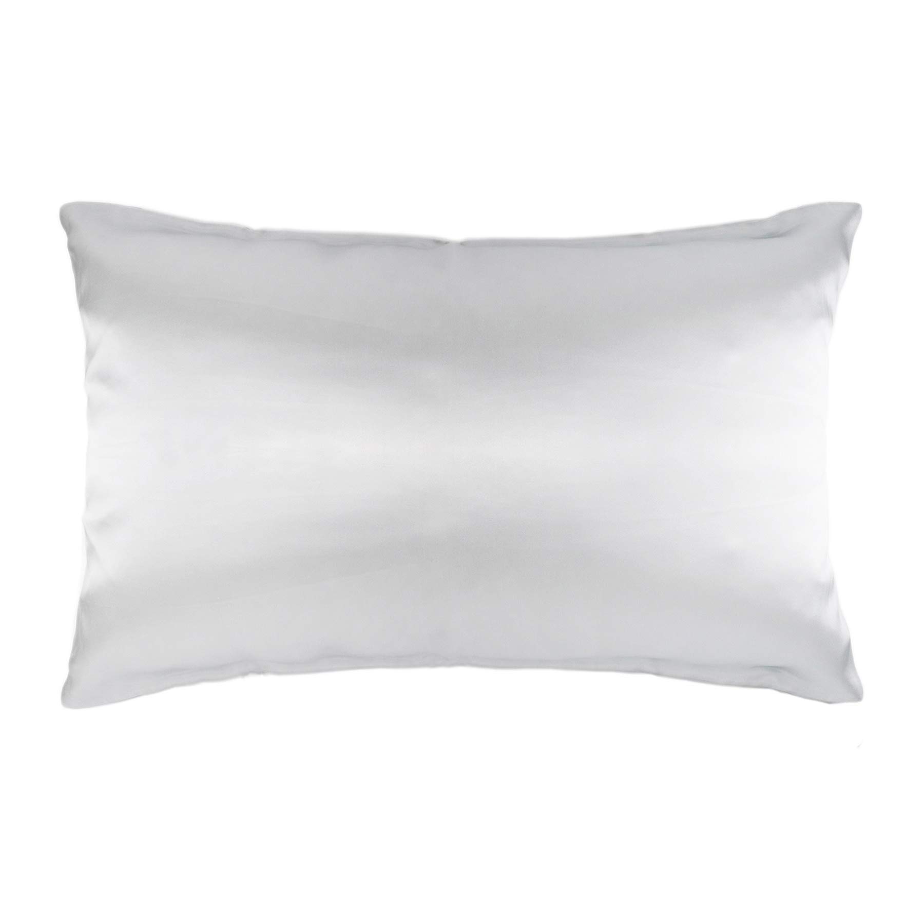 Nature Silk Pillowcase Double Sides 19 Momme Thick 100% Mulberry Silk Pillow Cover for Skin and Hair Pillow Sham Cover Toddler Size, Silver Grey, 1 Piece