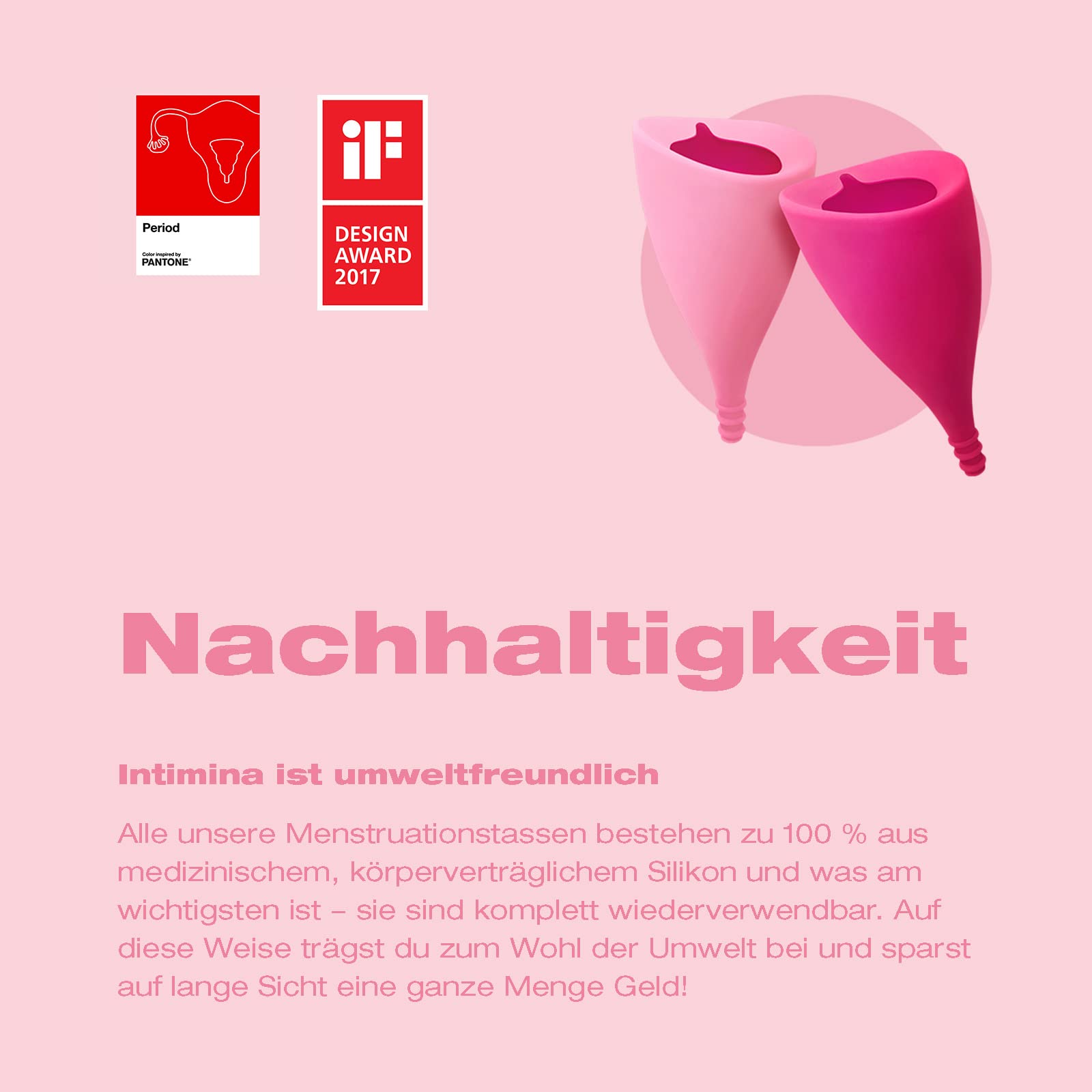 INTIMINA Ziggy Cup 2 - Extradünne, Wiederverwendbare Menstruationsscheibe mit Flacher Passform, Menstruationstasse, (Größe B)